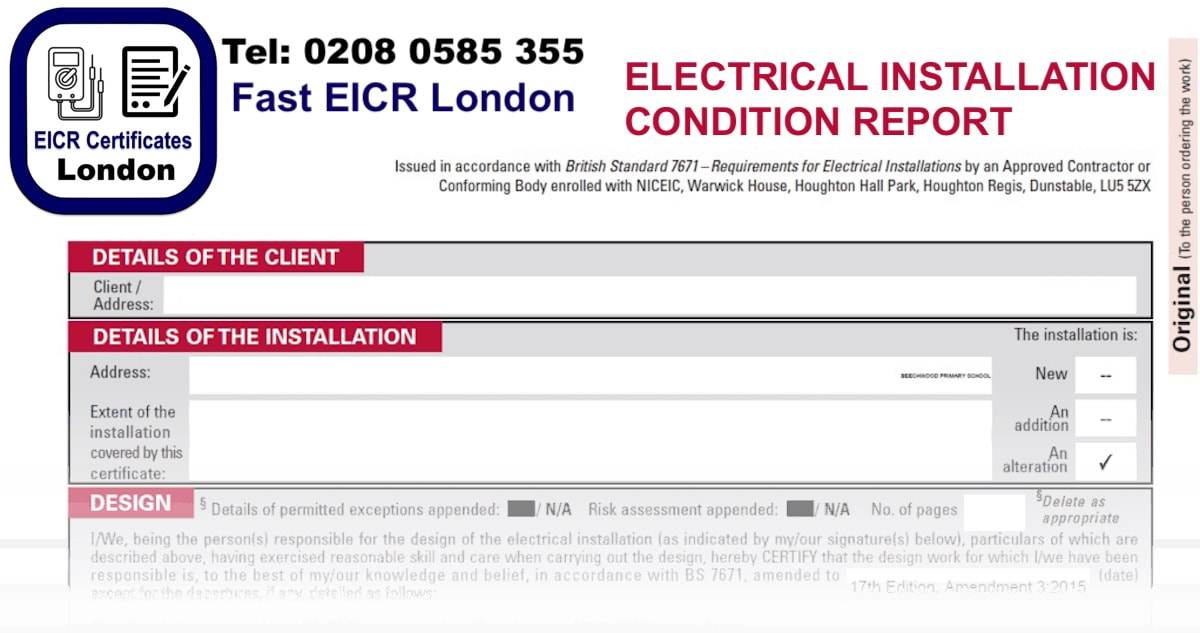 Commercial EICR - Electrical installation condition report in London (2024)